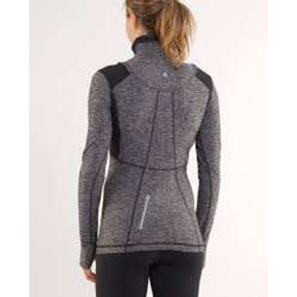 Lululemon Run: Back On Track Pullover Heathered Black Size 10